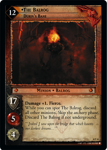 The Balrog, Durin's Bane (P) (0P10) Card Image