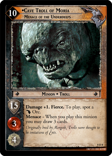 Cave Troll of Moria, Menace of the Underdeeps (D) (0D8) Card Image