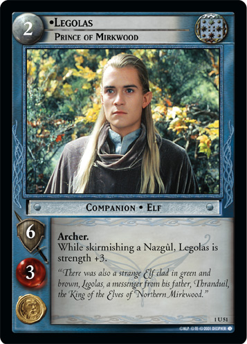 Legolas, Prince of Mirkwood (1U51) Card Image