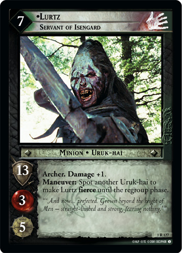 Lurtz, Servant of Isengard (1R127) Card Image
