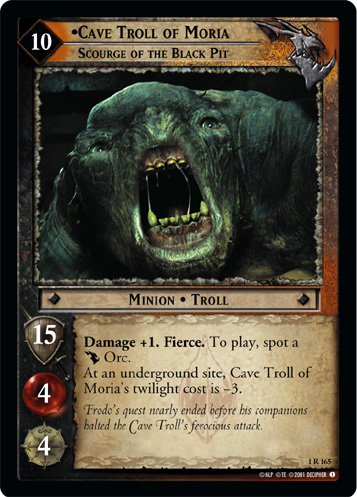 Cave Troll of Moria, Scourge of the Black Pit (1R165) Card Image