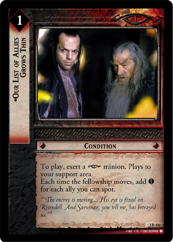 Our List of Allies Grows Thin (3R102) Card Image