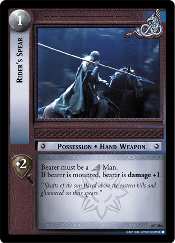 Rider's Spear (4C288) Card Image
