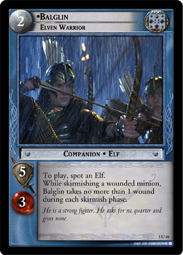 Balglin, Elven Warrior (5U10) Card Image