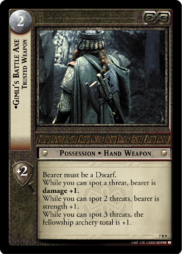 Gimli's Battle Axe, Trusted Weapon (7R9) Card Image