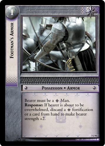 Footman's Armor (7U93) Card Image