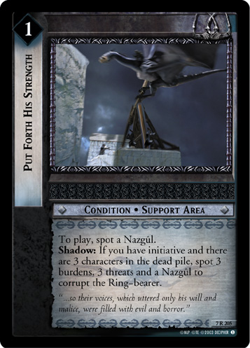 Put Forth His Strength (7R205) Card Image