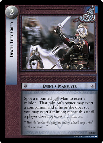 Death They Cried (7R223) Card Image