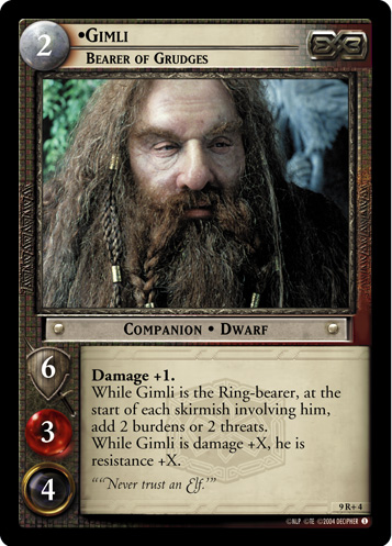 Gimli, Bearer of Grudges (9R+4) Card Image