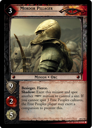Mordor Pillager (10U92) Card Image