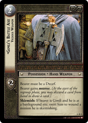 Gimli's Battle Axe, Vicious Weapon (11R9) Card Image