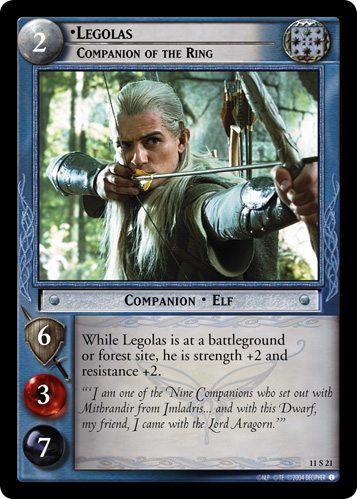 Legolas, Companion of the Ring (11S21) Card Image