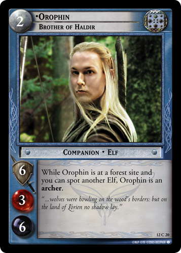 Orophin, Brother of Haldir (12C20) Card Image