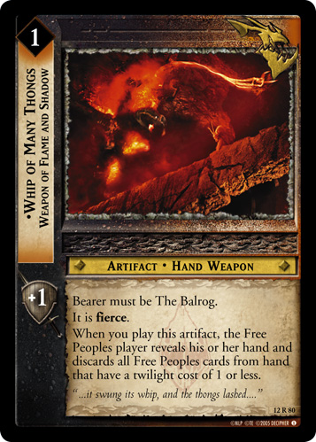 Whip of Many Thongs, Weapon of Flame and Shadow (12R80) Card Image