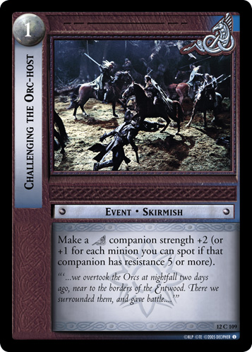Challenging the Orc-host (12C109) Card Image