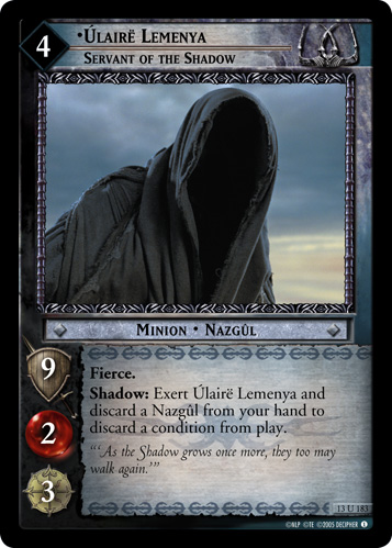 Ulaire Lemenya, Servant of the Shadow (13U183) Card Image