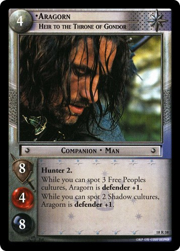 Aragorn, Heir to the Throne of Gondor (18R38) Card Image